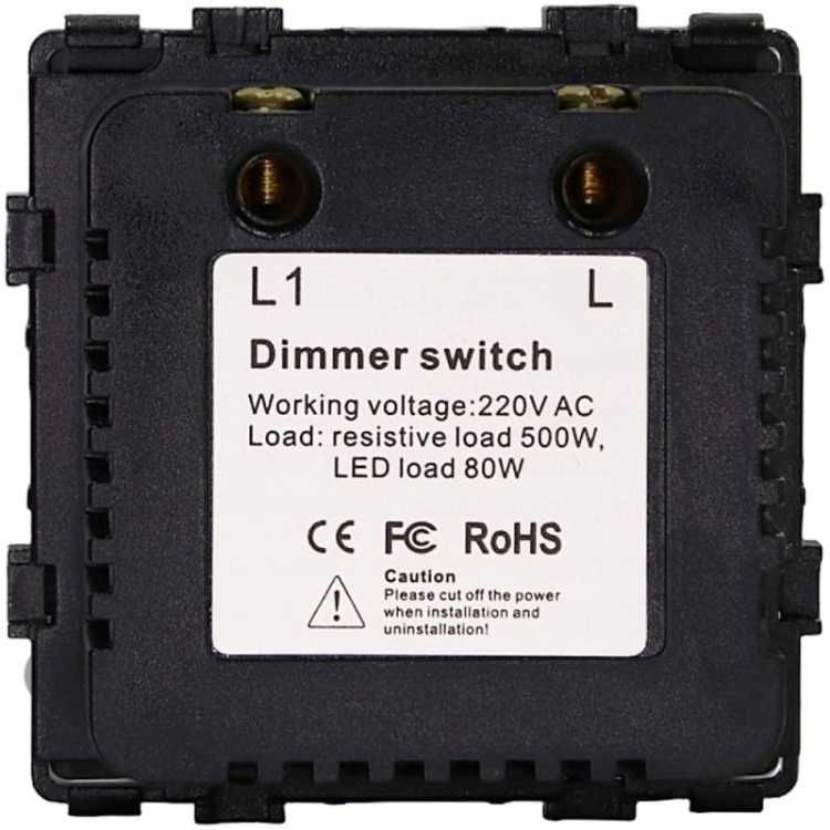 Mechanischer Lichtdimmer Schwarz Set Mit PVC-Rahmen MIUUN
