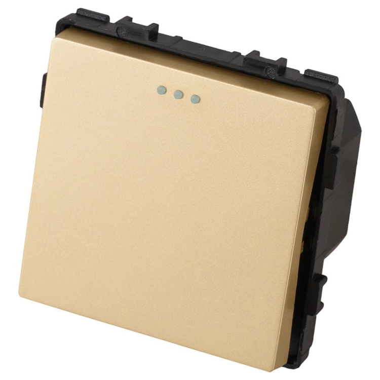 Modul Einzel-Kreuzschalter Gold Für Rahmen