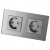 Doppelsteckdose Glas Schuko Grau Doppelrahmen Und 2 X Steckdose