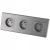 Dreifach-Steckdose Grau Set PVC-Dreifachrahmen Und 3 X Einzelsteckdose