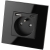 Steckdose Mit Erdungsstift Schwarz + Doppelte USB A+C-Ladesteckdose 20W Set Mit Glasrahmen