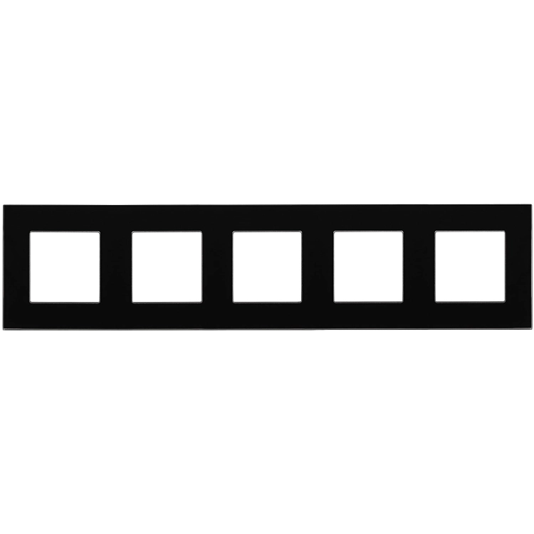 Fünffachrahmen Glas Schwarz Für Module MIUUN