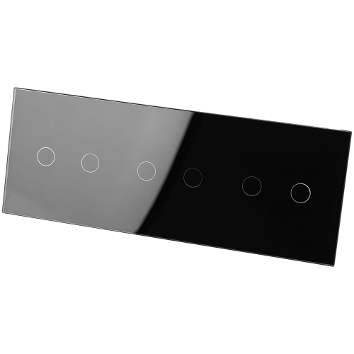 Rahmen Touch-Panel Dreifach 2+2+2 Glas Schwarz