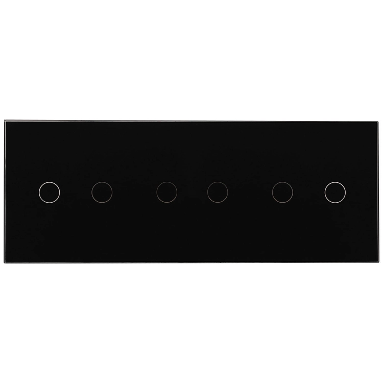Rahmen Touch-Panel Dreifach 2+2+2 Glas Schwarz