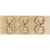 Glas-Steckdose Dreifach Gold Set Rahmen Und 3 X Doppelsteckdose