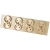 Glas-Steckdose Vierfach Gold Set Rahmen Und 4 X Doppelsteckdose