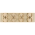 Glas-Steckdose Vierfach Gold Set Rahmen Und 4 X Doppelsteckdose