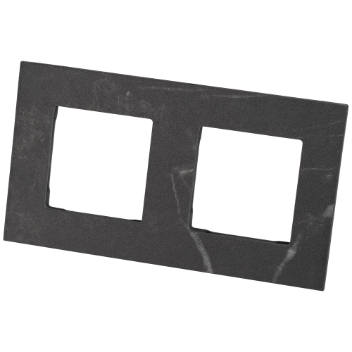 Doppelrahmen Schwarz Marmor-Effekt Für Module