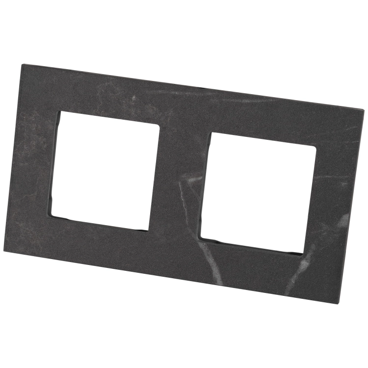 Doppelrahmen Schwarz Marmor-Effekt Für Module