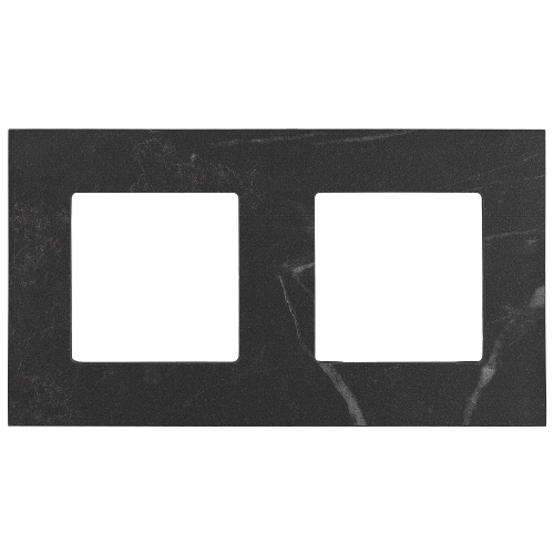 Doppelrahmen Schwarz Marmor-Effekt Für Module