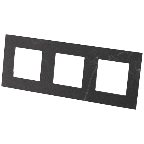 Dreifachrahmen Schwarz Marmor-Effekt Für Module