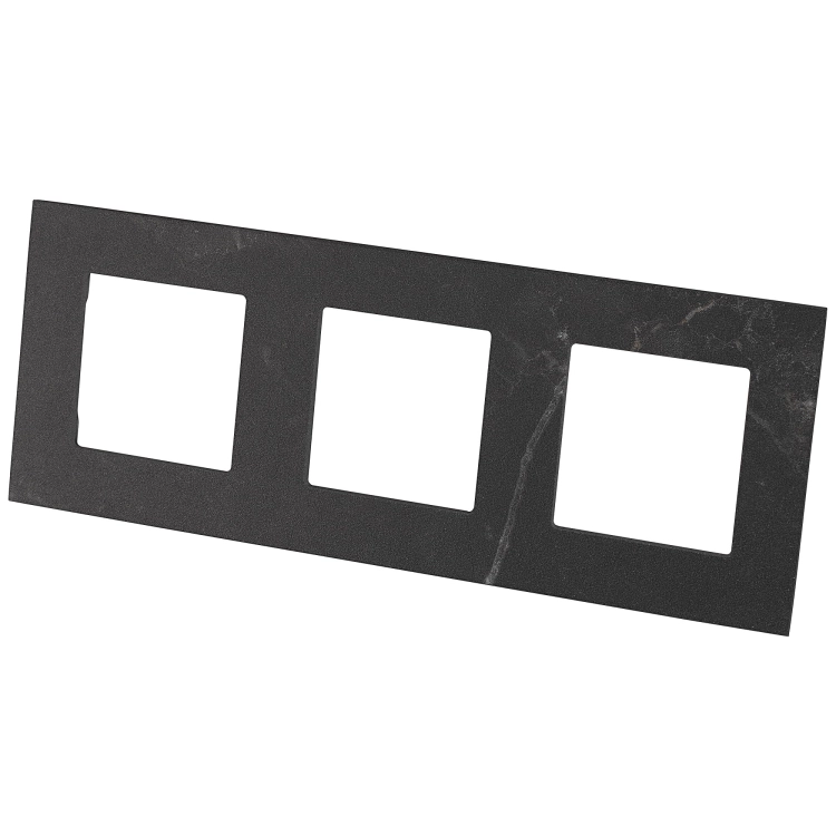 Dreifachrahmen Schwarz Marmor-Effekt Für Module