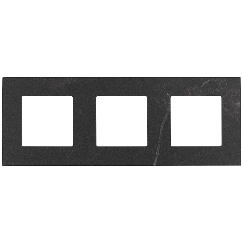 Dreifachrahmen Schwarz Marmor-Effekt Für Module