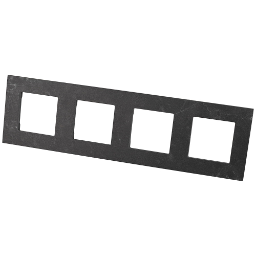 Vierfachrahmen Schwarz Marmor-Effekt Für Module