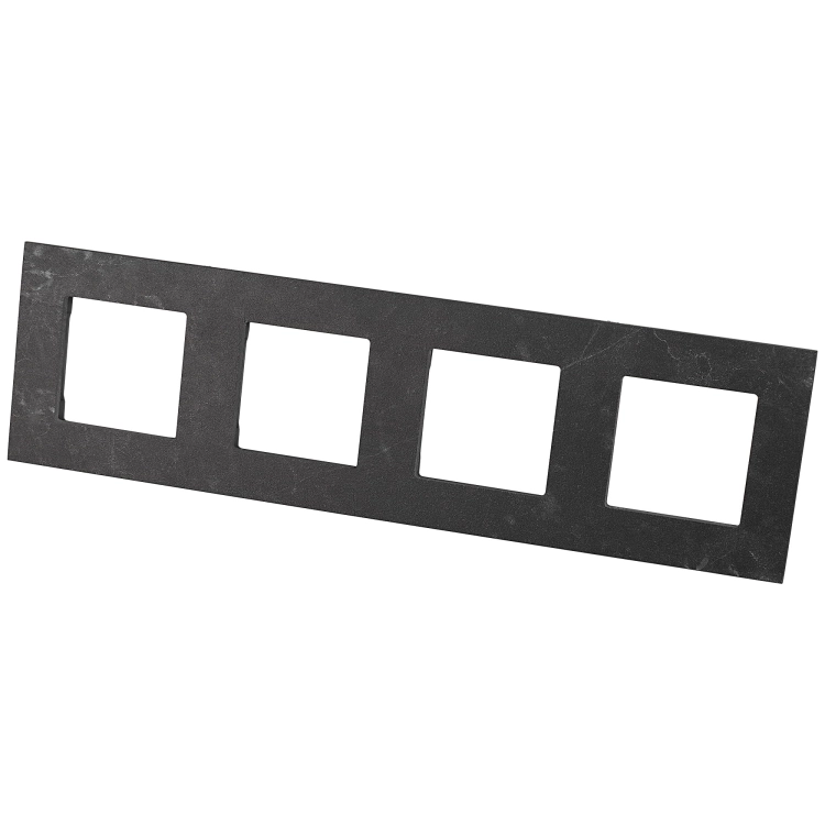 Vierfachrahmen Schwarz Marmor-Effekt Für Module