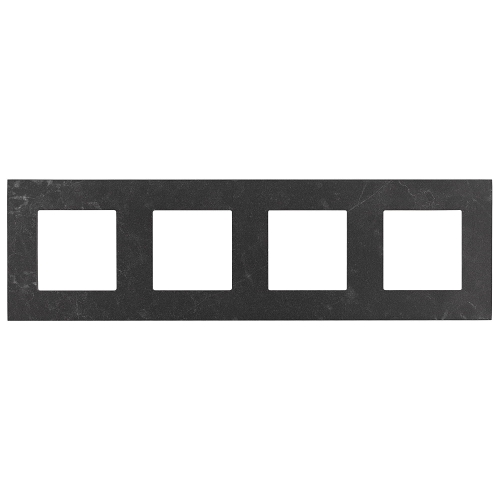 Vierfachrahmen Schwarz Marmor-Effekt Für Module