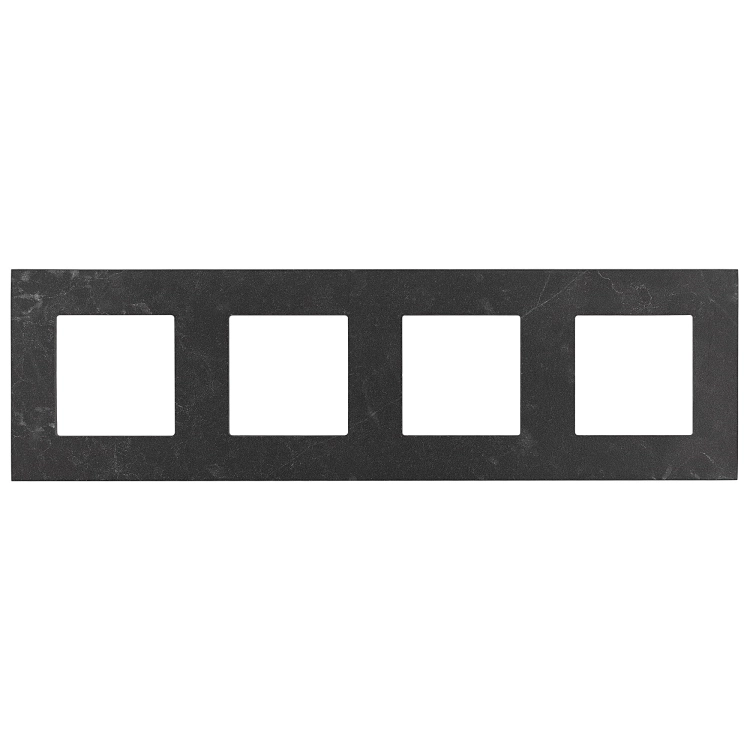 Vierfachrahmen Schwarz Marmor-Effekt Für Module