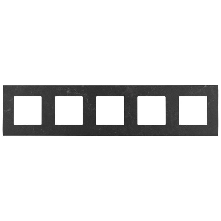 Fünffachrahmen Schwarz Marmor-Effekt Für Module