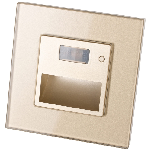 LED-Wand-Treppenleuchte Mit Bewegungsmelder Gold Set Mit Glasrahmen MIUUN