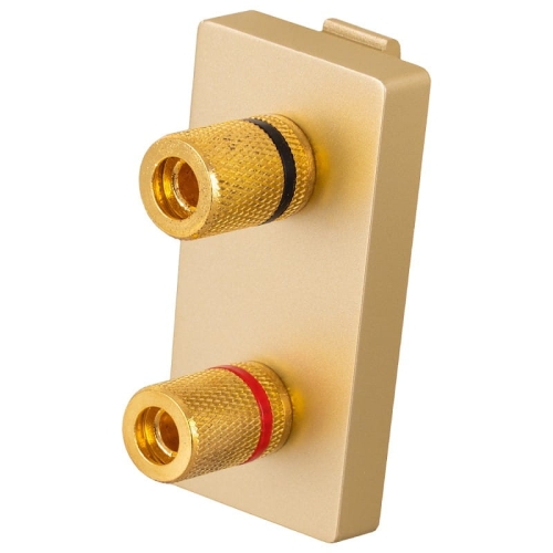 Modul Lautsprecherdose Stereo Typ Banane Gold Für Rahmen