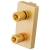 Modul Lautsprecherdose Stereo Typ Banane Gold Für Rahmen