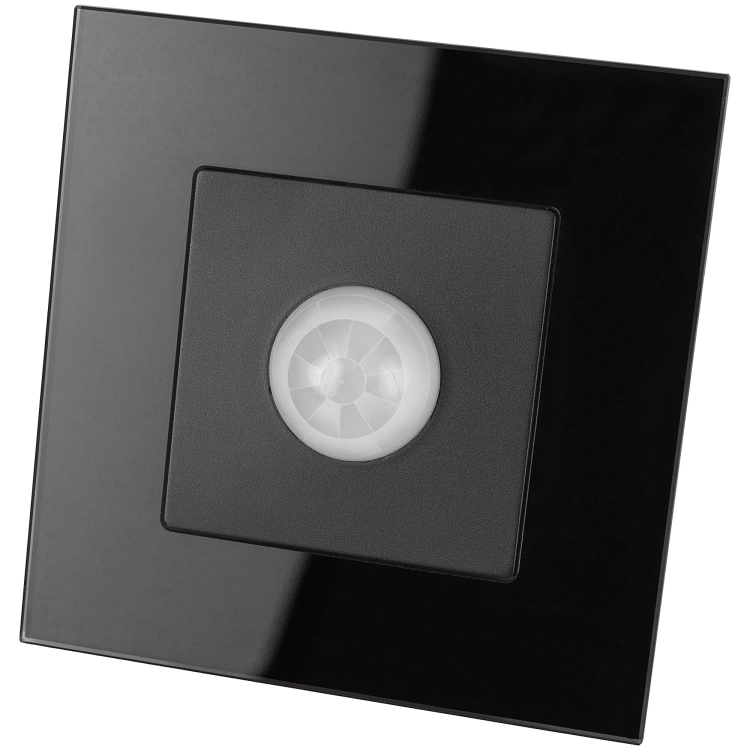 PIR-Bewegungsmelder Wand Glas Schwarz MIUUN