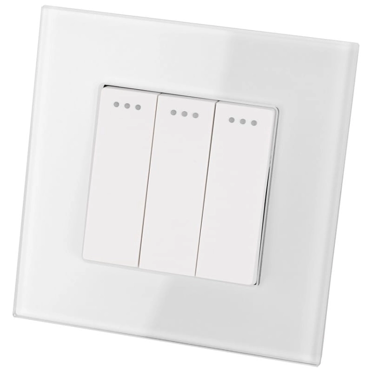 Schalter Wechselschalter Dreifach Glas