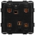 Modul Rollladenschalter Dreistufig Mit Rastfunktion Doppelt Grau Für Rahmen MIUUN