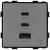 Modul Steckdose Dreifache USB-Ladesteckdose USB A+C+C 65W Grau Für Rahmen