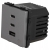 Modul Steckdose Dreifache USB-Ladesteckdose USB A+C+C 65W Grau Für Rahmen