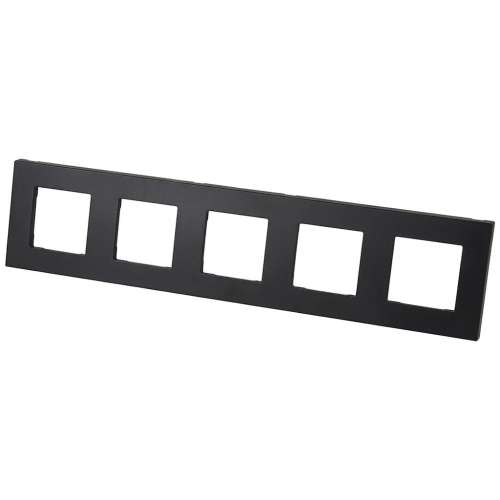 Kunststoffrahmen LINEA Fünffach Schwarz Vertikal Horizontal Für Module MIUUN