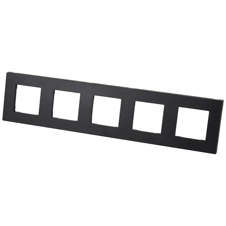Kunststoffrahmen LINEA Fünffach Schwarz Vertikal Horizontal Für Module MIUUN