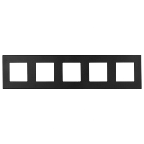 Kunststoffrahmen LINEA Fünffach Schwarz Vertikal Horizontal Für Module MIUUN