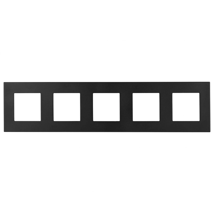 Kunststoffrahmen LINEA Fünffach Schwarz Vertikal Horizontal Für Module MIUUN