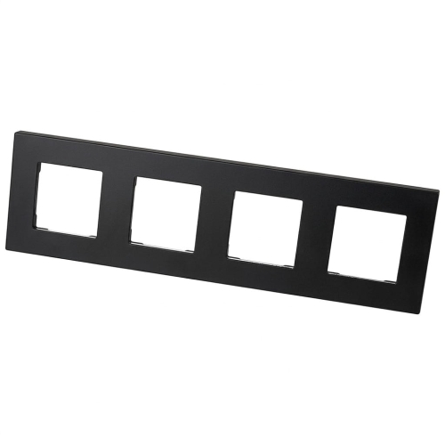 Kunststoffrahmen LINEA Vierfach Schwarz Vertikal Horizontal Für Module MIUUN
