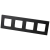 Kunststoffrahmen LINEA Vierfach Schwarz Vertikal Horizontal Für Module MIUUN