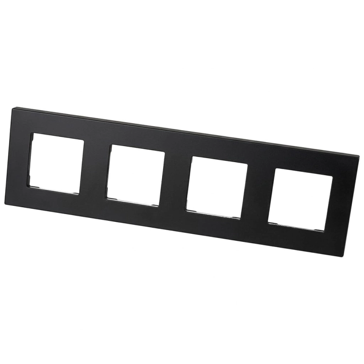 Kunststoffrahmen LINEA Vierfach Schwarz Vertikal Horizontal Für Module MIUUN