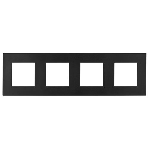 Kunststoffrahmen LINEA Vierfach Schwarz Vertikal Horizontal Für Module MIUUN