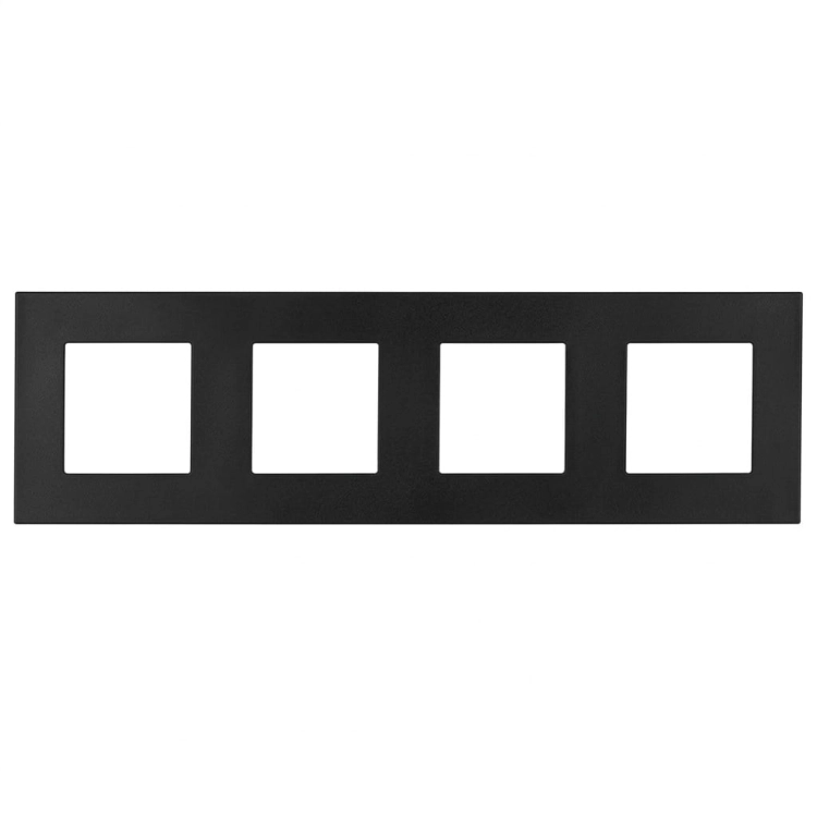 Kunststoffrahmen LINEA Vierfach Schwarz Vertikal Horizontal Für Module MIUUN