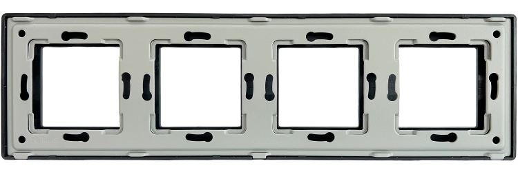 Kunststoffrahmen LINEA Vierfach Schwarz Vertikal Horizontal Für Module MIUUN