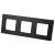Kunststoffrahmen LINEA Dreifach Schwarz Vertikal Horizontal Für Module MIUUN