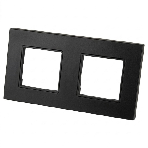 Kunststoffrahmen LINEA Doppel Schwarz Vertikal Horizontal Für Module MIUUN