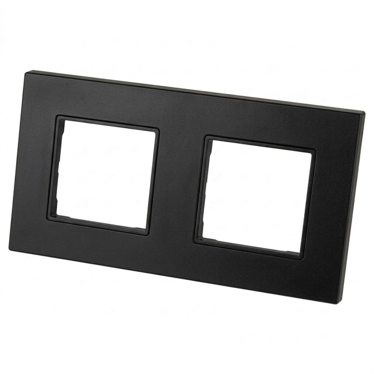 Kunststoffrahmen LINEA Doppel Schwarz Vertikal Horizontal Für Module MIUUN