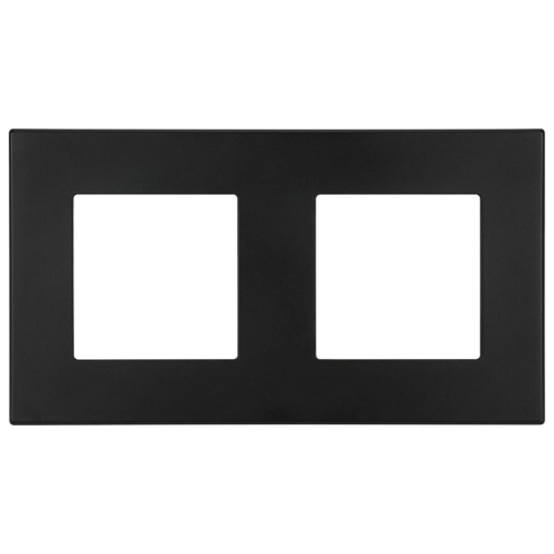 Kunststoffrahmen LINEA Doppel Schwarz Vertikal Horizontal Für Module MIUUN