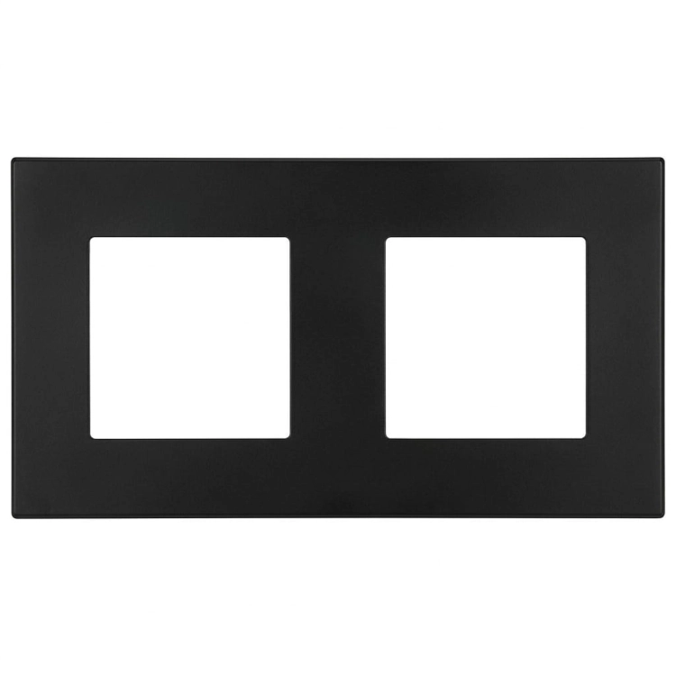 Kunststoffrahmen LINEA Doppel Schwarz Vertikal Horizontal Für Module MIUUN