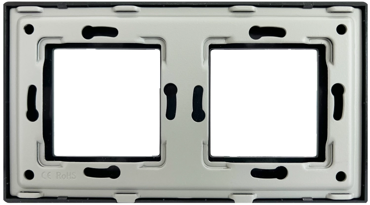 Kunststoffrahmen LINEA Doppel Schwarz Vertikal Horizontal Für Module MIUUN