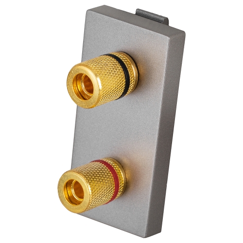 Modul Lautsprecherdose Stereo Grau Für Rahmen