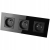 Dreifachsteckdose Glas Schwarz Set Dreifachrahmen Und 3 X Steckdose