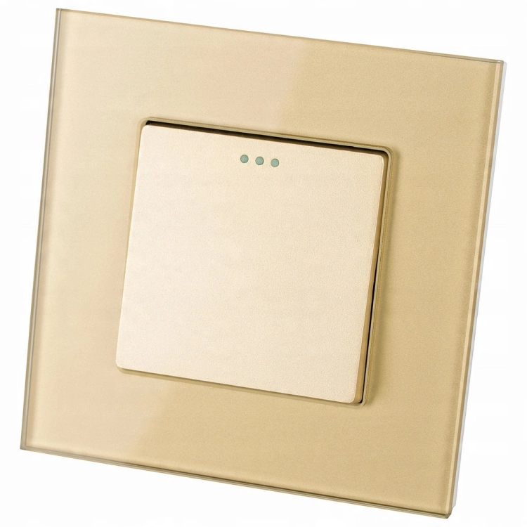 Schalter Wechselschalter Einfach Gold Set Mit Rahmen MIUUN
