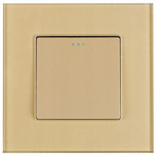 Schalter Wechselschalter Einfach Gold Set Mit Rahmen MIUUN